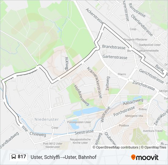 817 Bus Line Map