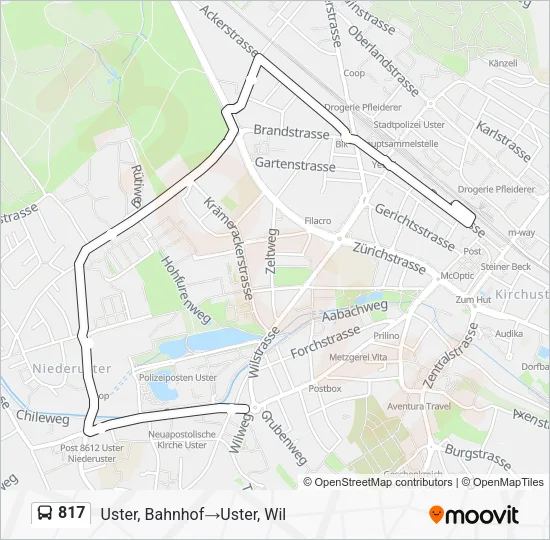817 Bus Line Map