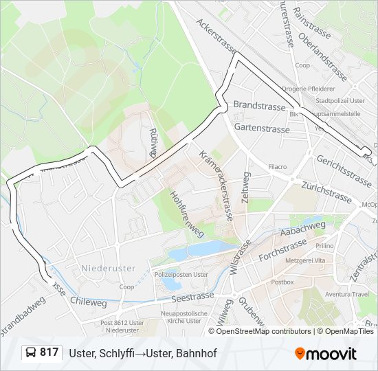817 Bus Line Map