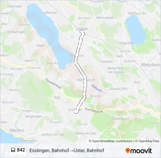 842 Bus Line Map