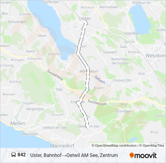 842 Bus Line Map