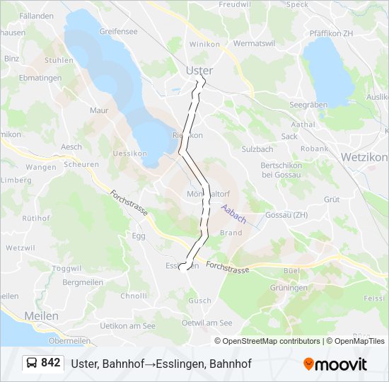 842 Bus Line Map