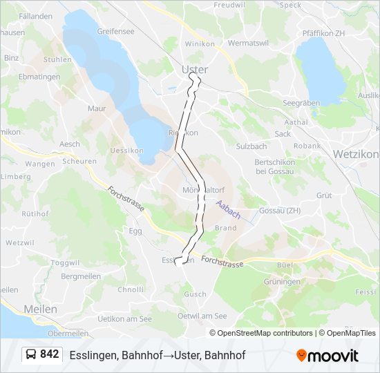 842 Bus Line Map
