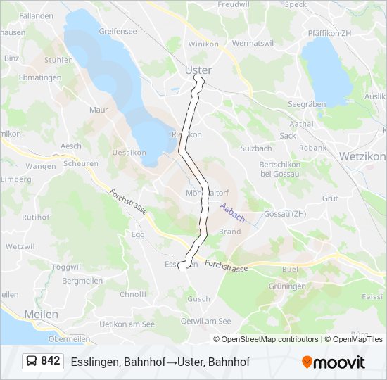 842 Bus Line Map