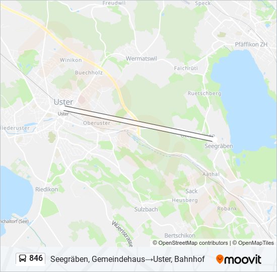 846 Bus Line Map