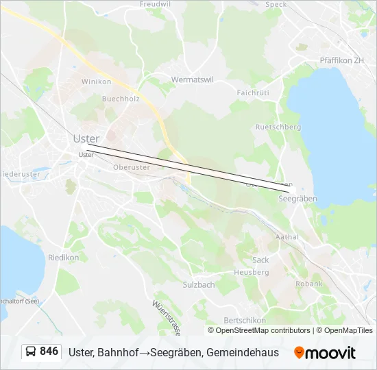 846 Bus Line Map