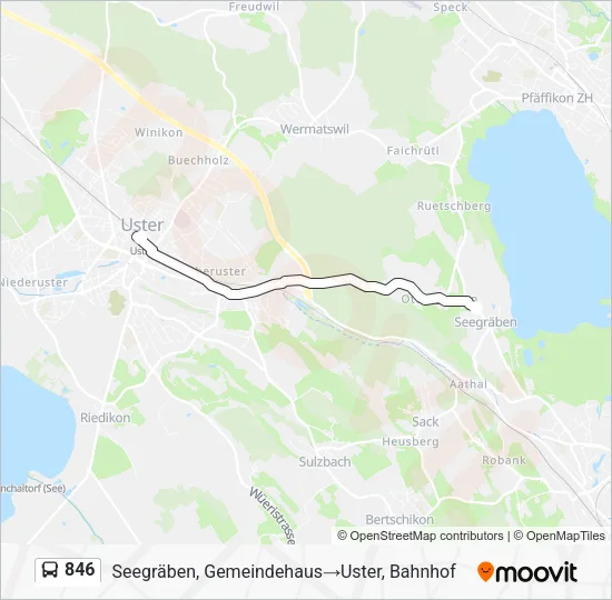 846 Bus Line Map