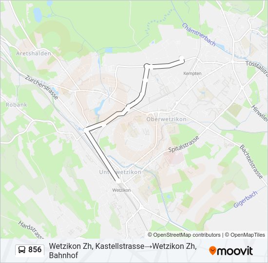 856 Bus Line Map