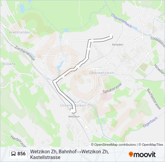 856 Bus Line Map