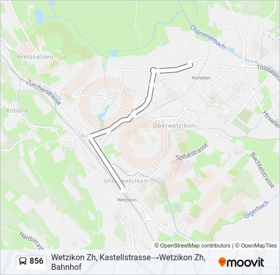 856 Bus Line Map