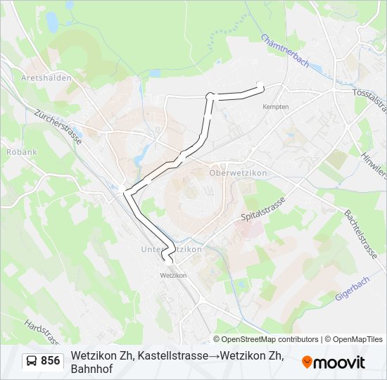 856 Bus Line Map