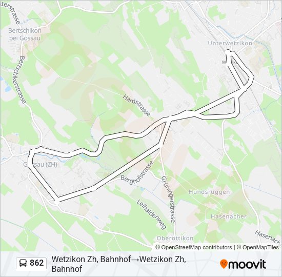 862 Bus Line Map