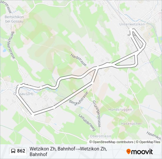 862 Bus Line Map