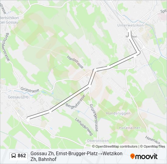 862 Bus Line Map