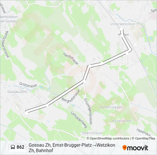 862 Bus Line Map