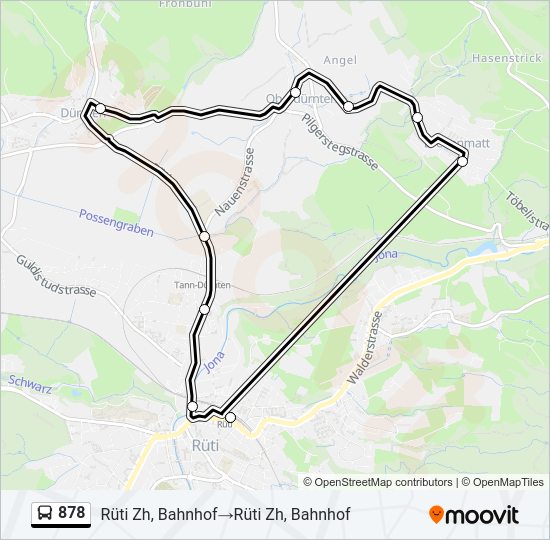 878 Bus Line Map