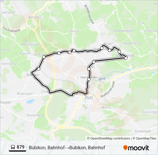 879 Bus Line Map