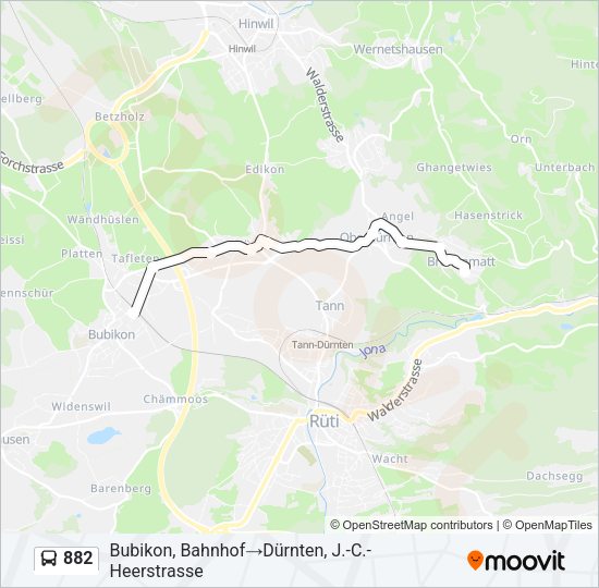 882 Bus Line Map