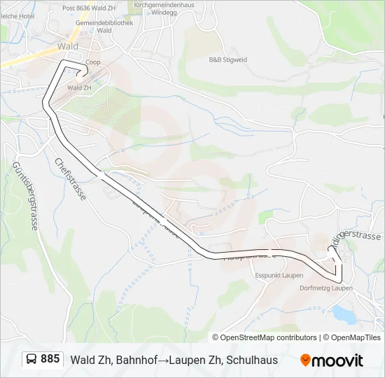 885 Bus Line Map