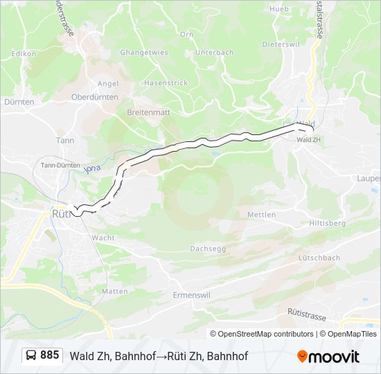 885 Bus Line Map