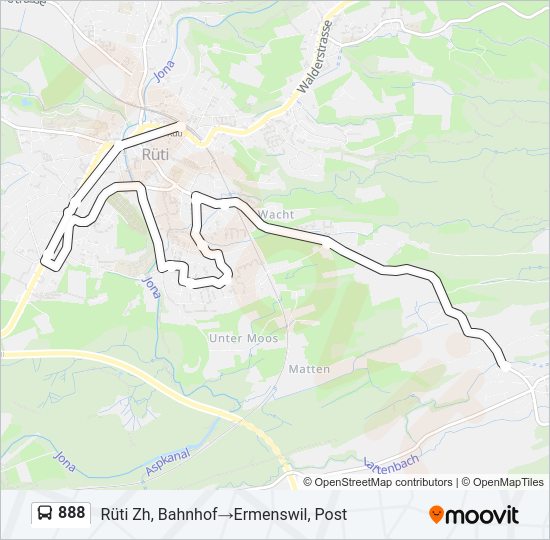 888 Bus Line Map