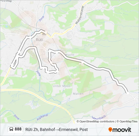 888 Bus Line Map