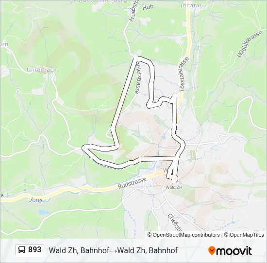 893 Bus Line Map