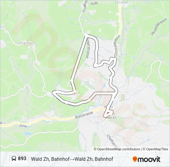 893 Bus Line Map