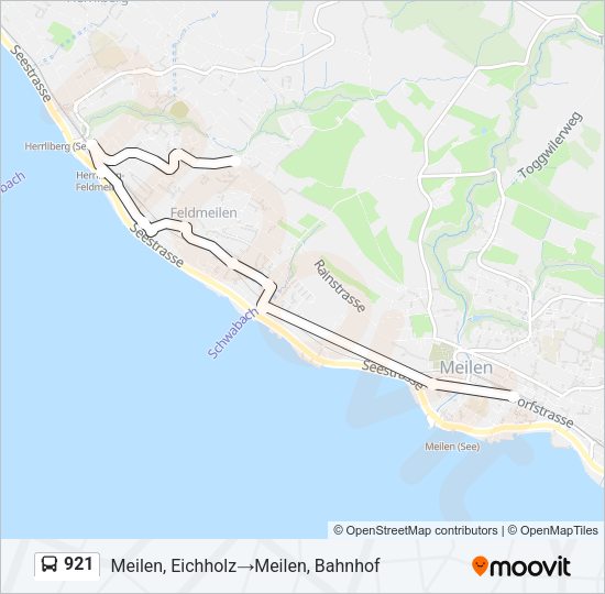 921 Bus Line Map