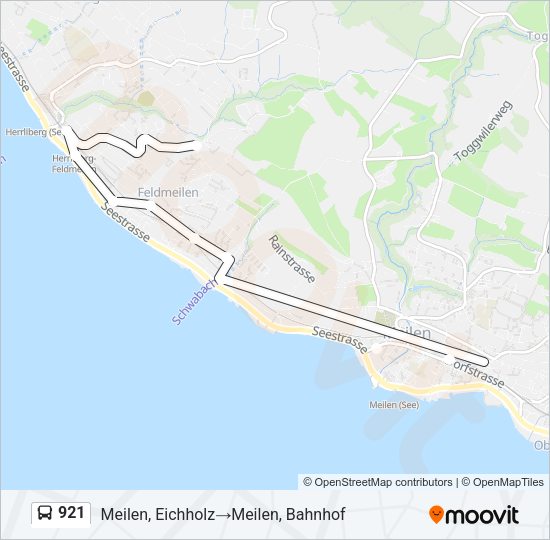 921 Bus Line Map