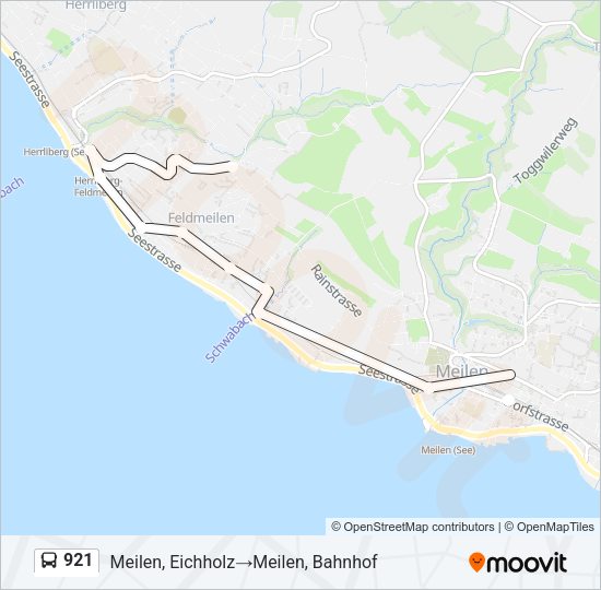 921 Bus Line Map