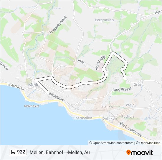 922 Bus Line Map
