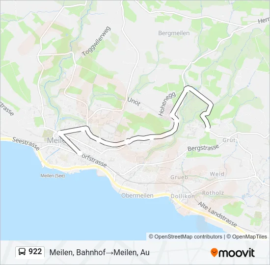 922 Bus Line Map