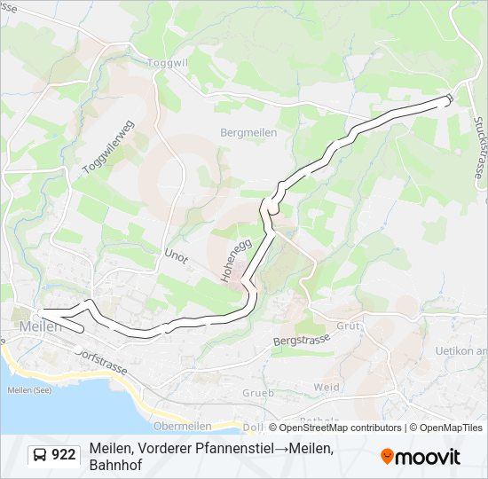 922 Bus Line Map