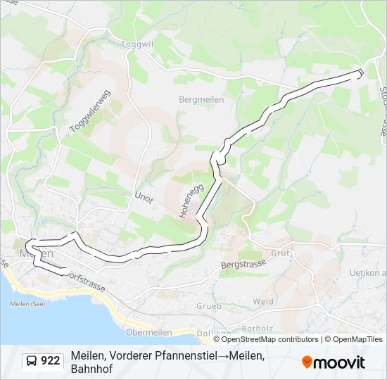 922 Bus Line Map