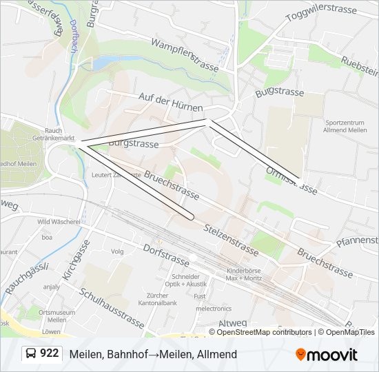 922 Bus Line Map
