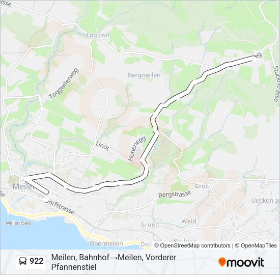 922 Bus Line Map