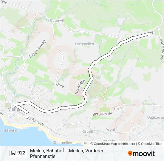 922 Bus Line Map