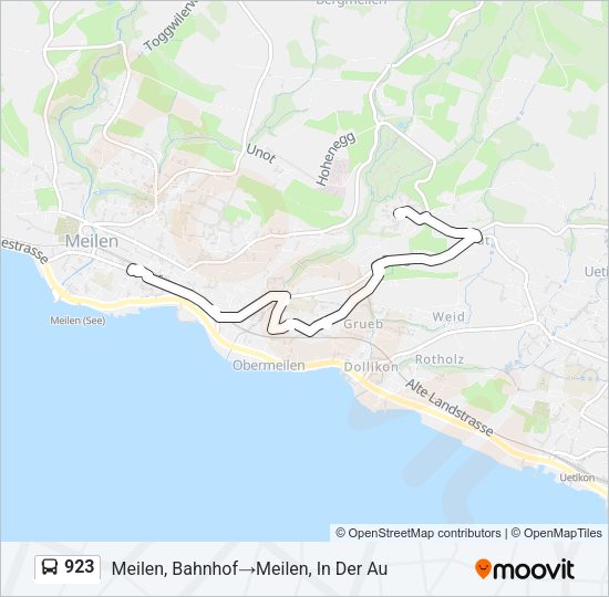 923 Bus Line Map
