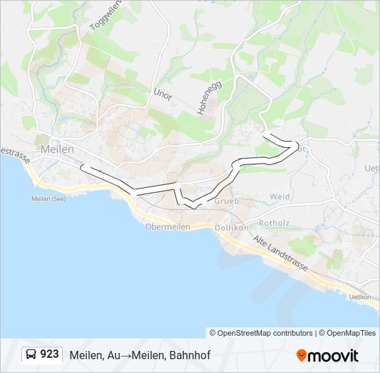 923 Bus Line Map