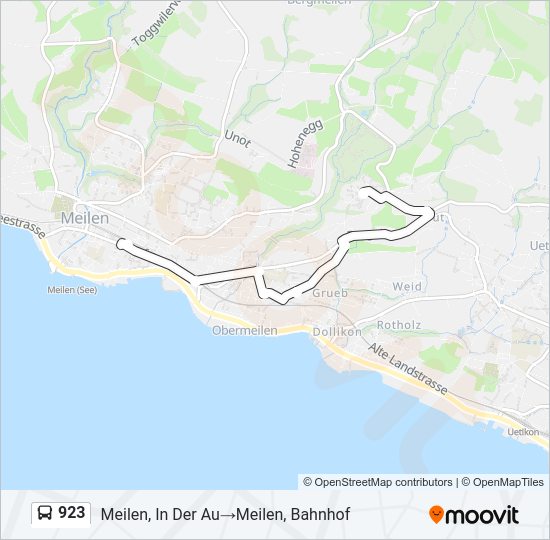 923 Bus Line Map