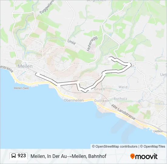 923 Bus Line Map