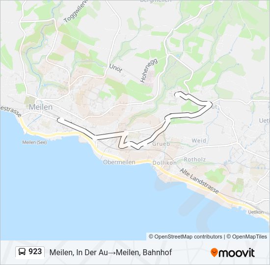 923 Bus Line Map