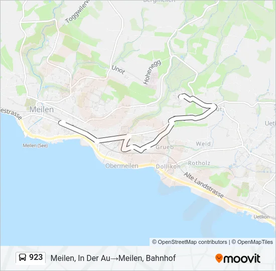 923 Bus Line Map