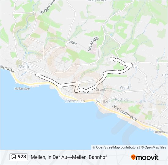923 Bus Line Map