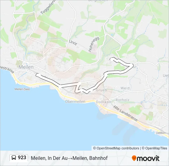 923 Bus Line Map