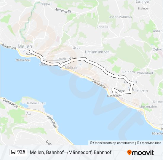 925 Bus Line Map