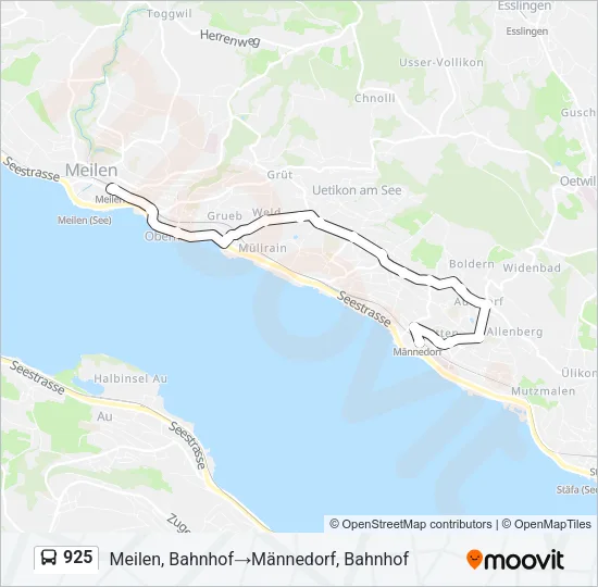 925 Bus Line Map