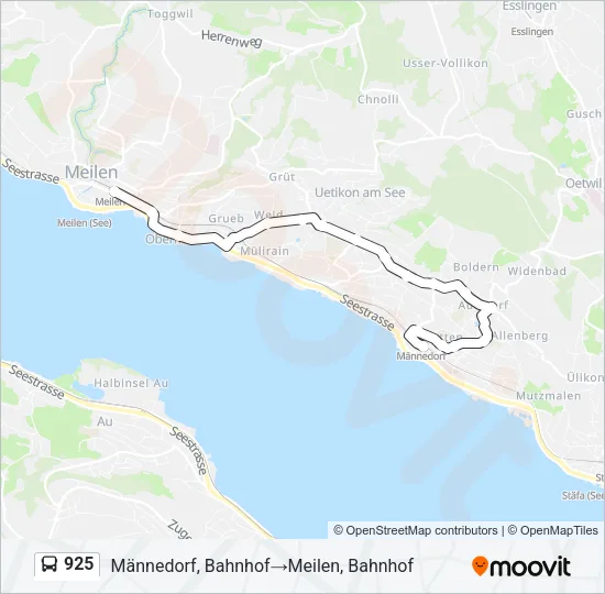 925 Bus Line Map