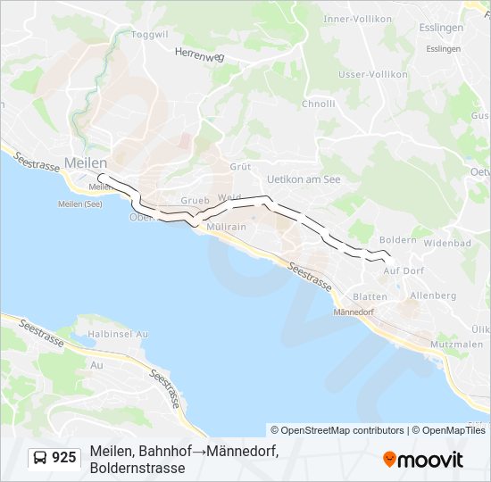 925 Bus Line Map